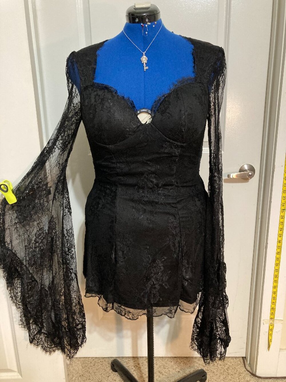 Dolls Kill Widow Drusilla Lace Flare Mini Dress